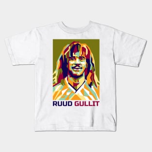 Abstract Ruud Gullit In WPAP Kids T-Shirt